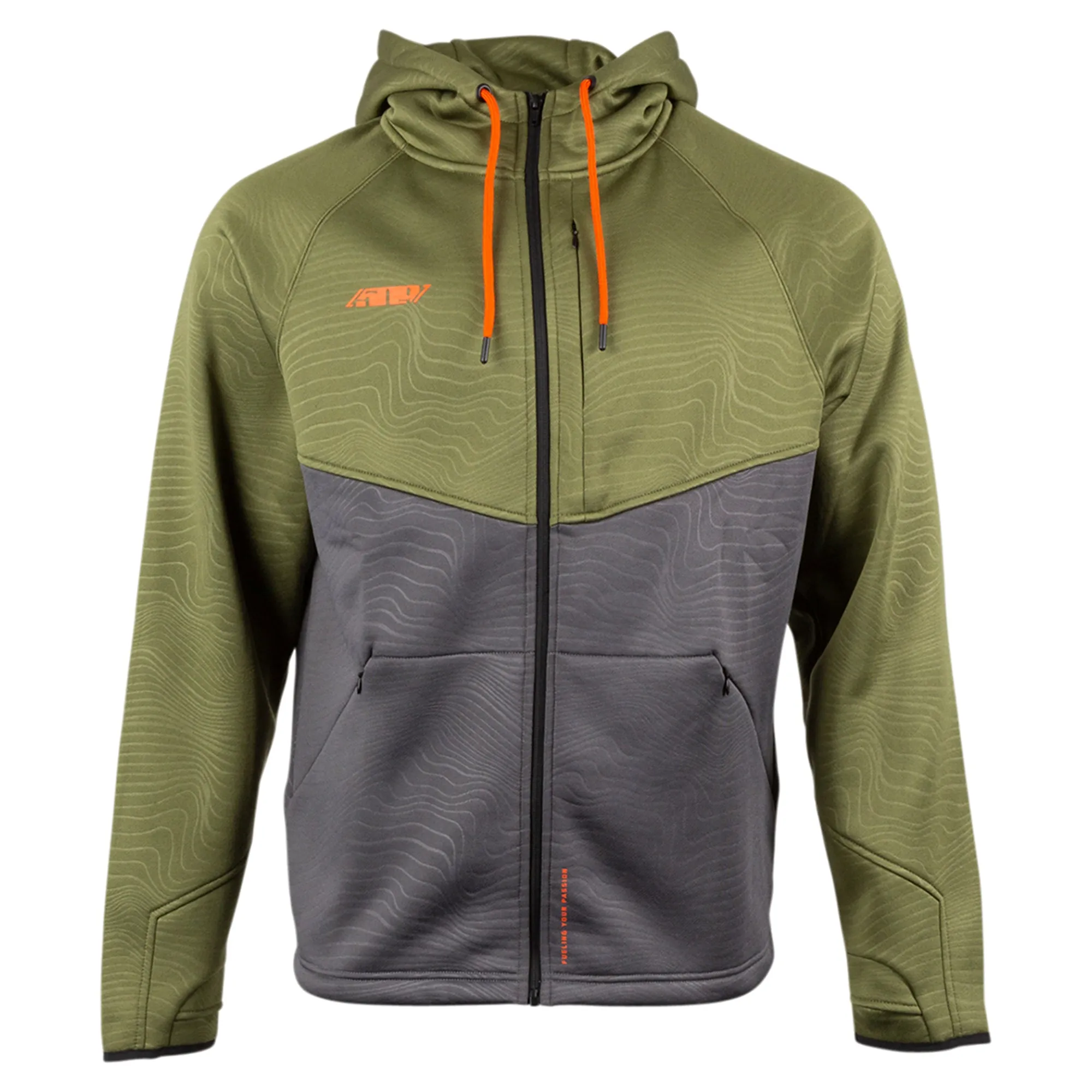 509 Mens Tech Zip Snowmobile Hoodie Tamarack Green