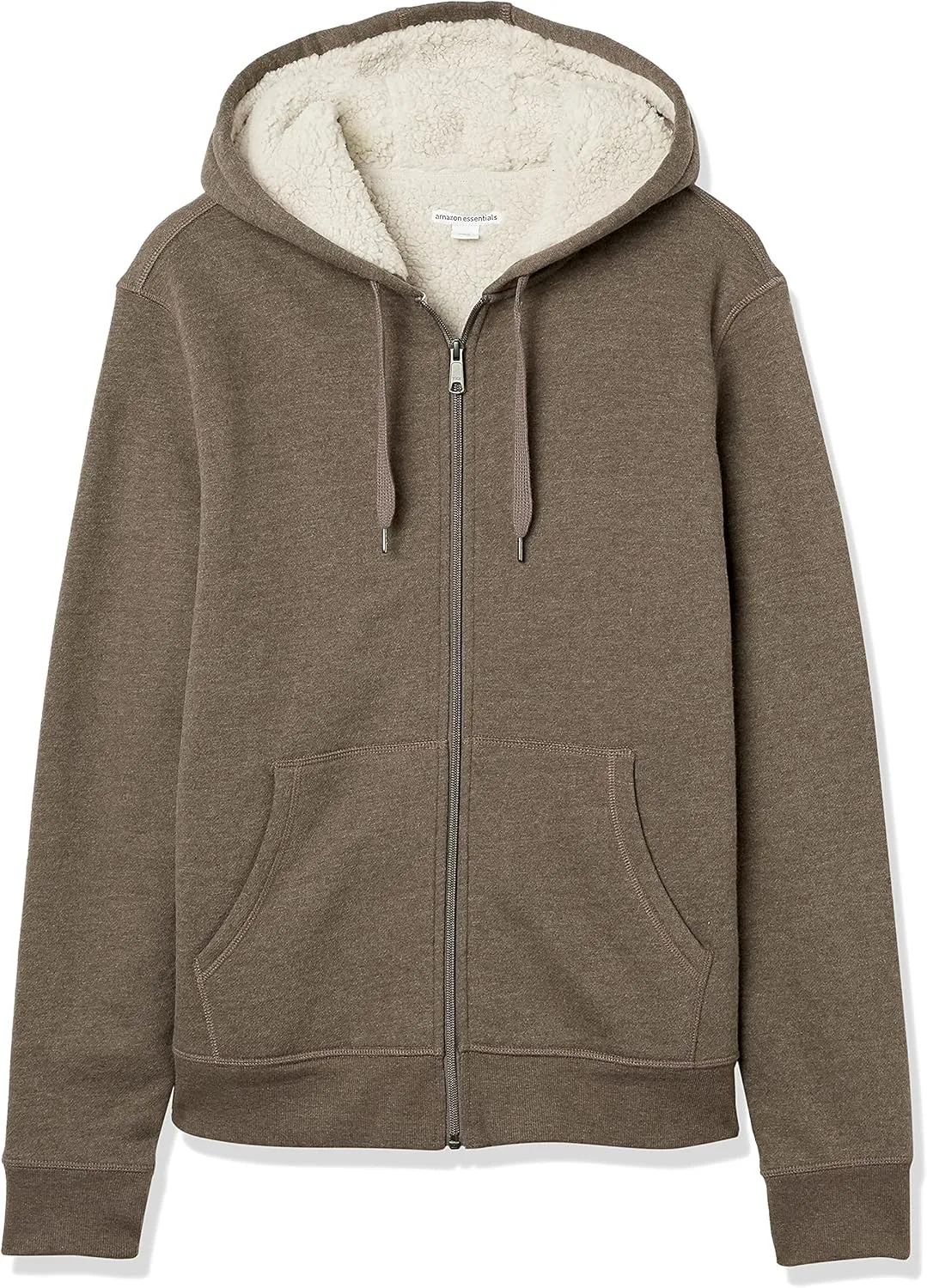 Amazon Essentials Hoodie For Men, Sherpa-Lined Full-Zip Fleece Sweatshirt