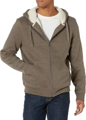 Amazon Essentials Hoodie For Men, Sherpa-Lined Full-Zip Fleece Sweatshirt