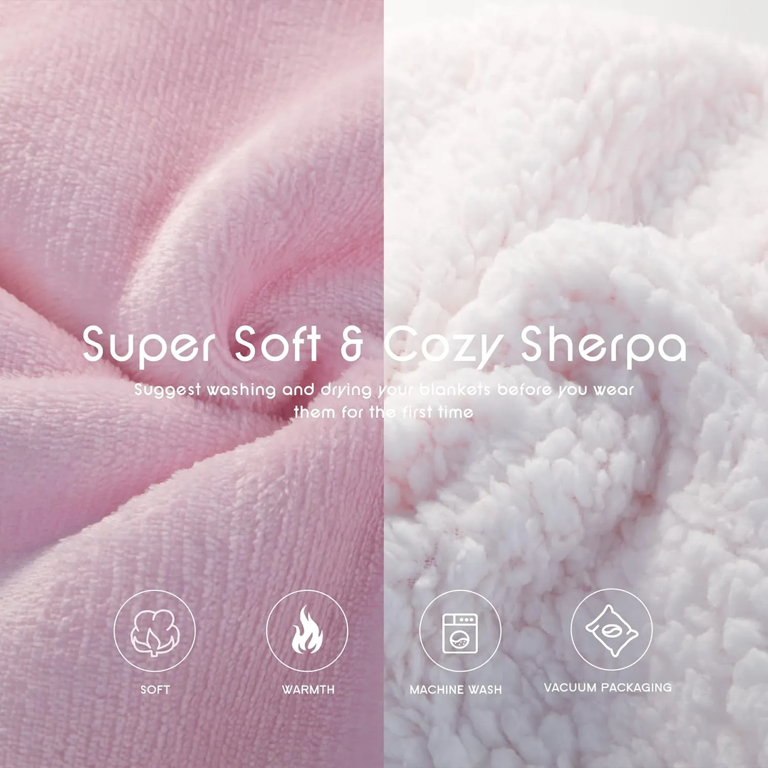 American Trends Wearable Blanket Hoodie, Oversized Sherpa Warm Hoodie Blanket Thick Sweatshirt, Gift for Women Men Girls