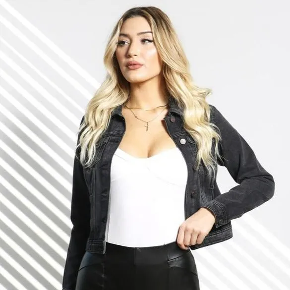 Ash black denim jacket