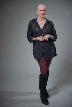 Bamboo Fleece Leggings - Mahogany