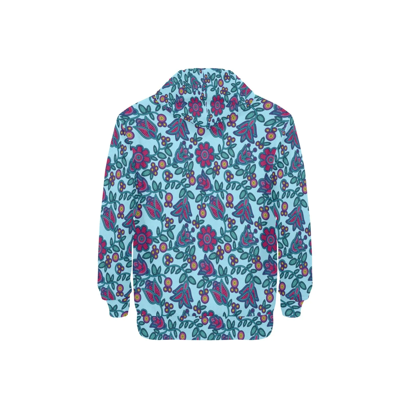Beaded Nouveau Marine Men's Long Sleeve Fleece Hoodie