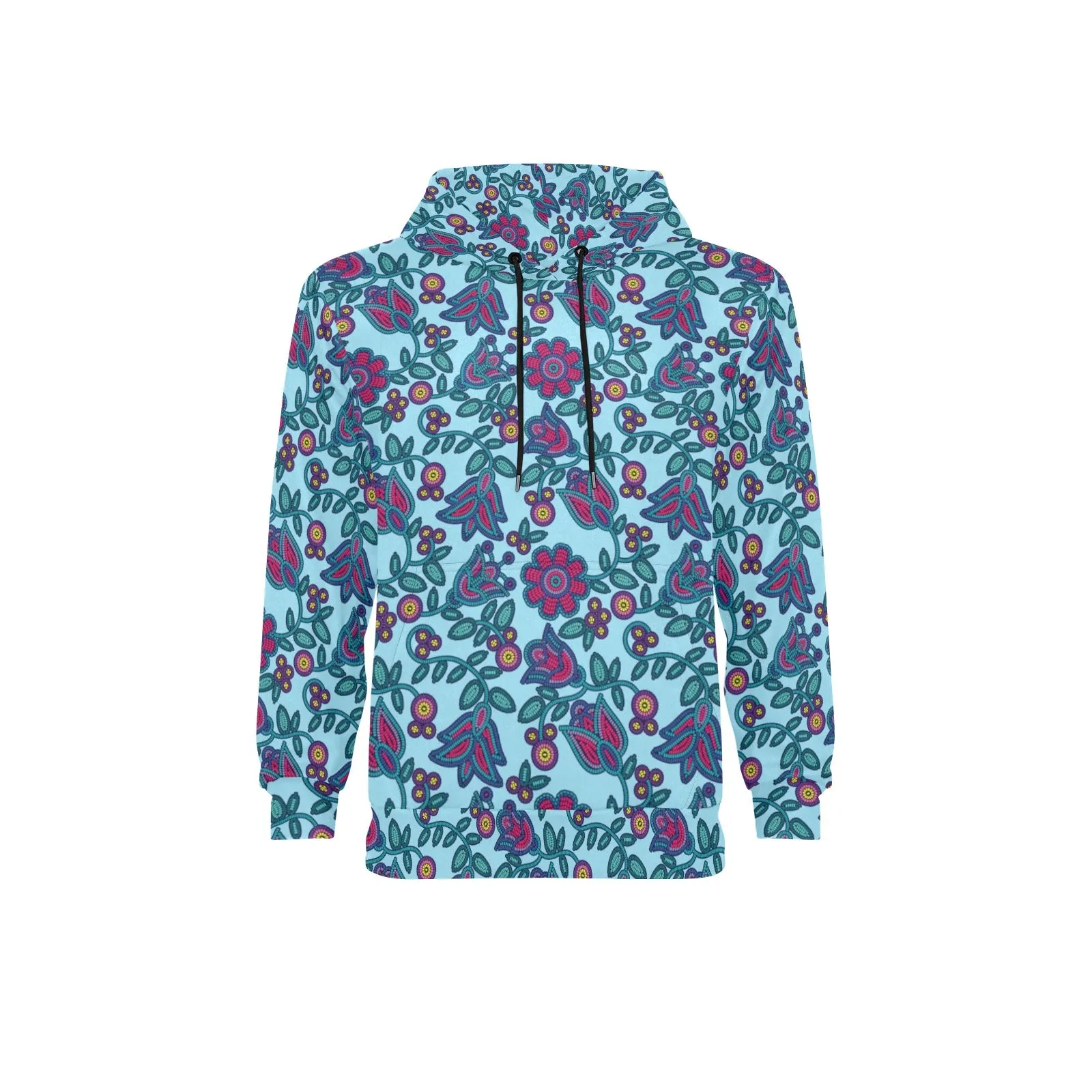Beaded Nouveau Marine Men's Long Sleeve Fleece Hoodie