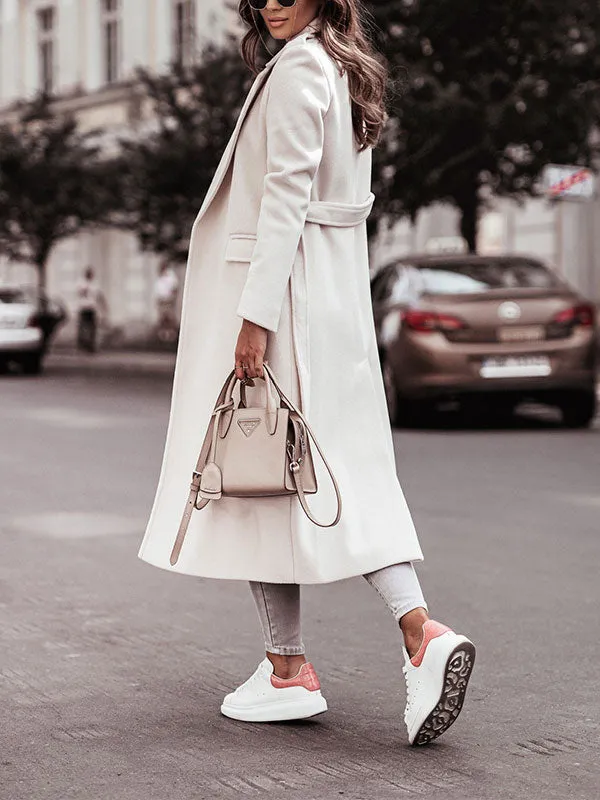 Belted Maxi Woolen Coat