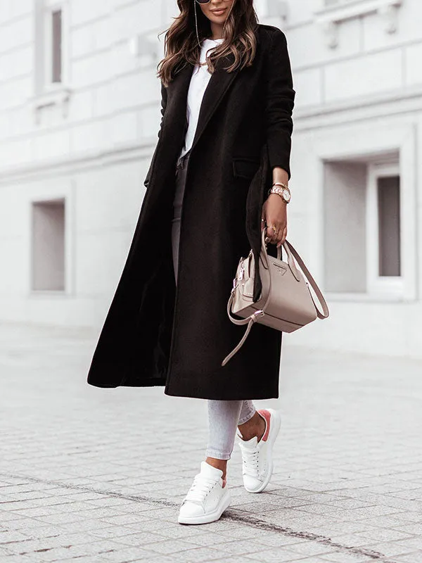 Belted Maxi Woolen Coat