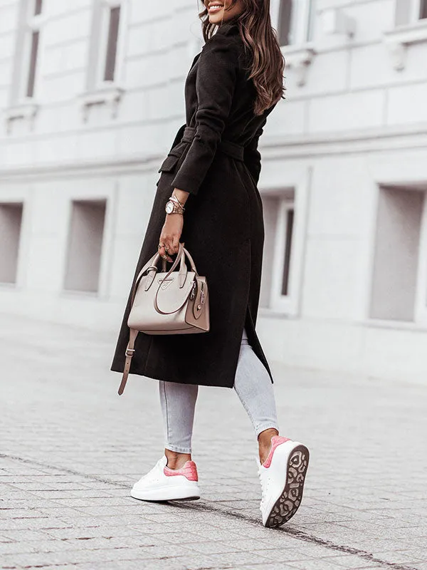 Belted Maxi Woolen Coat