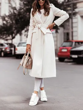 Belted Maxi Woolen Coat