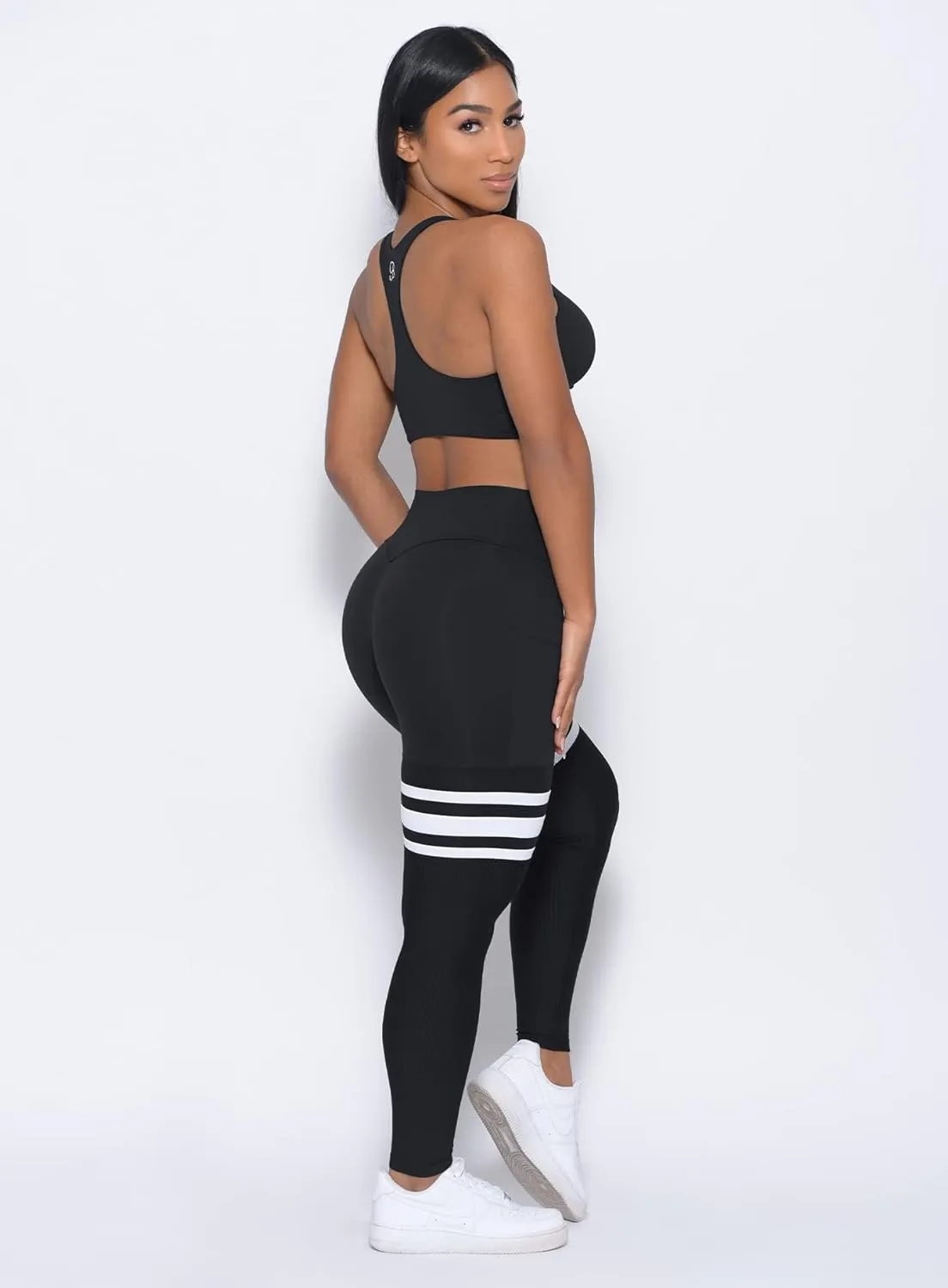 Bombshell Sportswear Perform Thigh High Leggings for Women with Pockets, Workout Running Yoga Leggings