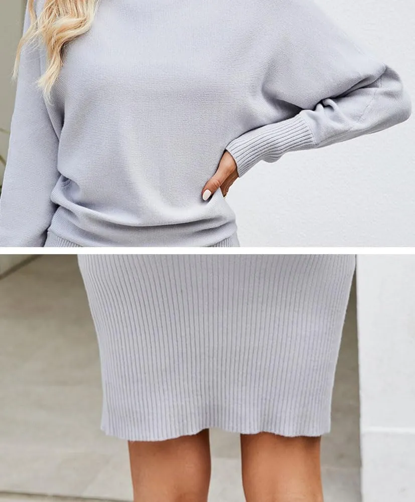 chouyatou Womens Fall Bodycon Midi Sweater Dress Sexy Elegant Pullover Turtleneck Sweater Dress