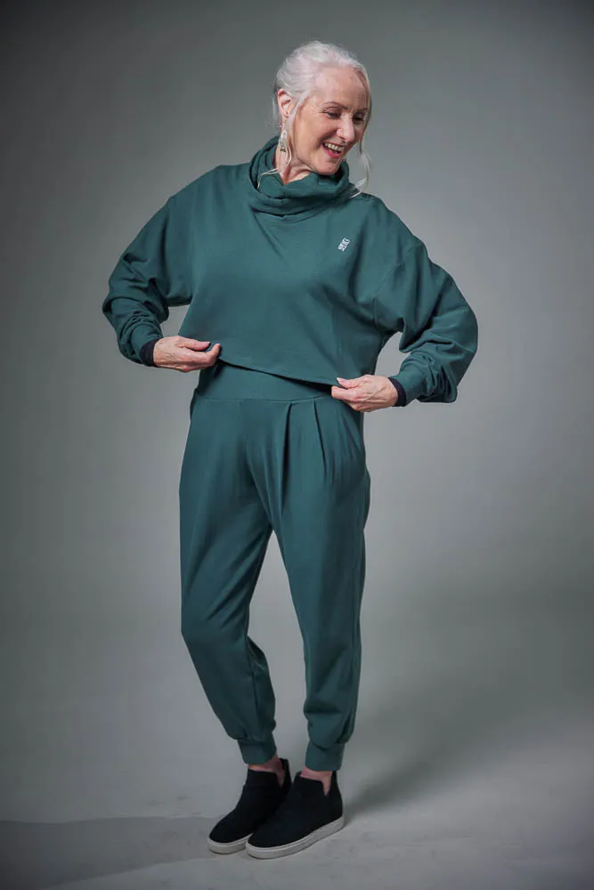 Cropped Gaiter Sweatshirt - Pine