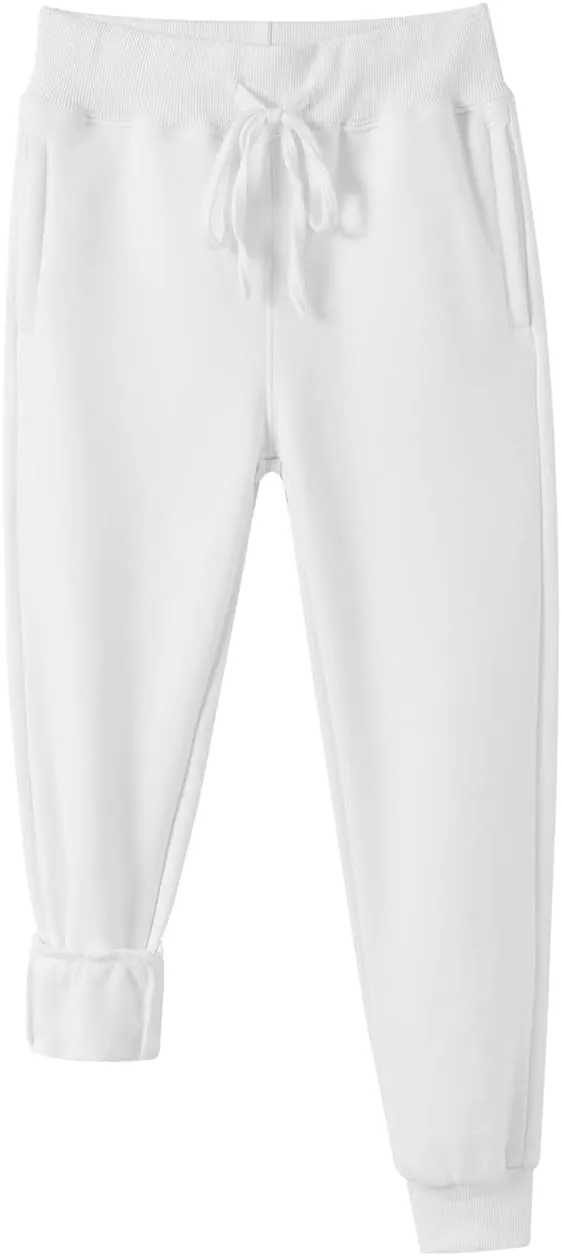 DILBYKE Boys Active Pants Fleece Jogger Sweatpants with Pockets, Thick Kids Bottom Trousers