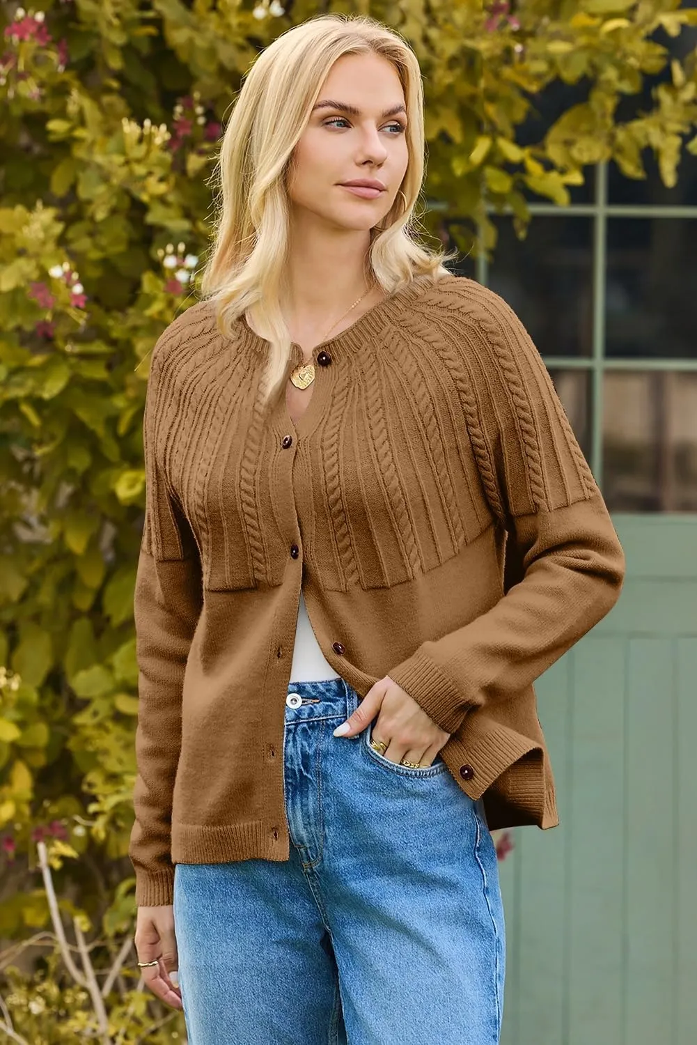 Dokotoo Cardigan Sweaters for Women 2024 Fall Outfits Long Sleeve Crochet Knit Sweaters