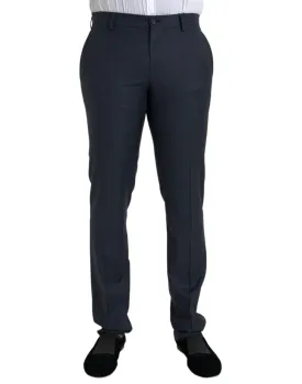 Dolce & Gabbana Blue Wool Skinny Pants