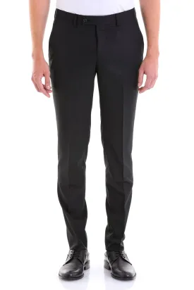 Dynamic Fit Low Waist Wool Black Dress Pants
