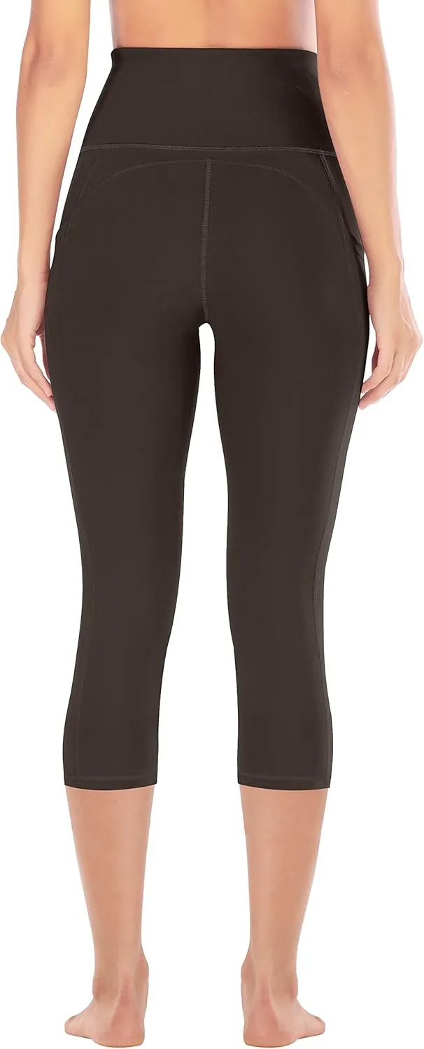 Ewedoos Capri Leggings for Women High Waisted Yoga Pants for Women with Pockets Tummy Control Workout Leggings Yoga Capris