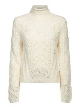 Gustavia Ivory Wool and Cashmere Sweater