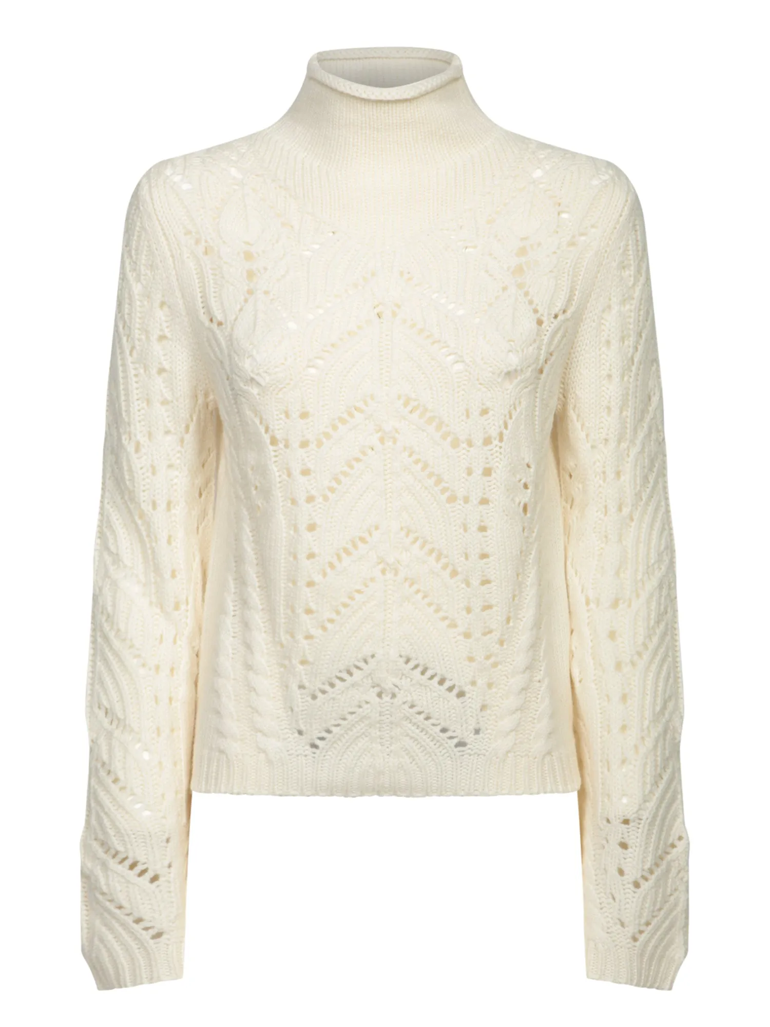 Gustavia Ivory Wool and Cashmere Sweater