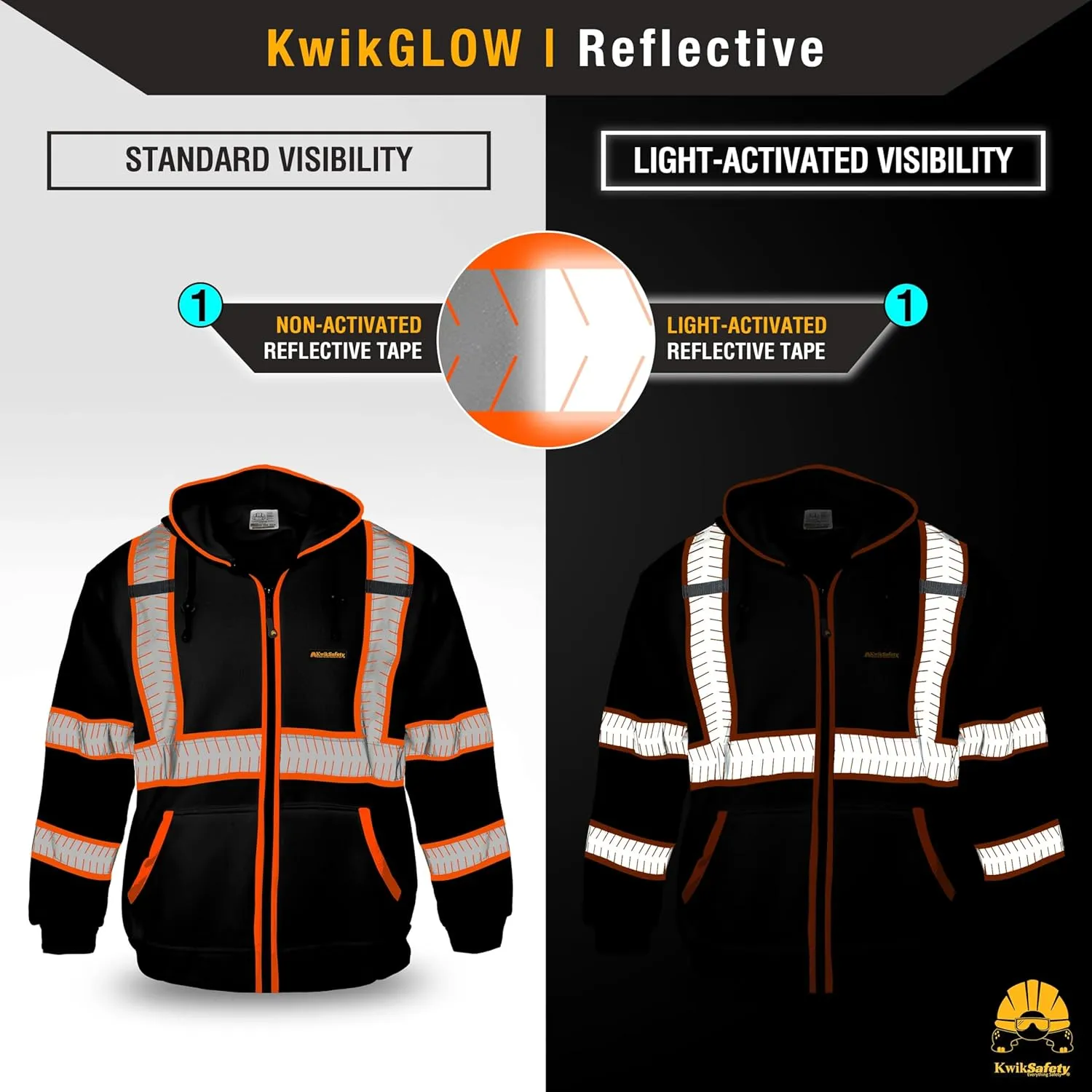KwikSafety - Charlotte, NC - Men's Fleece Safety Hoodie | PPE Hi Vis Reflective Work Jackets