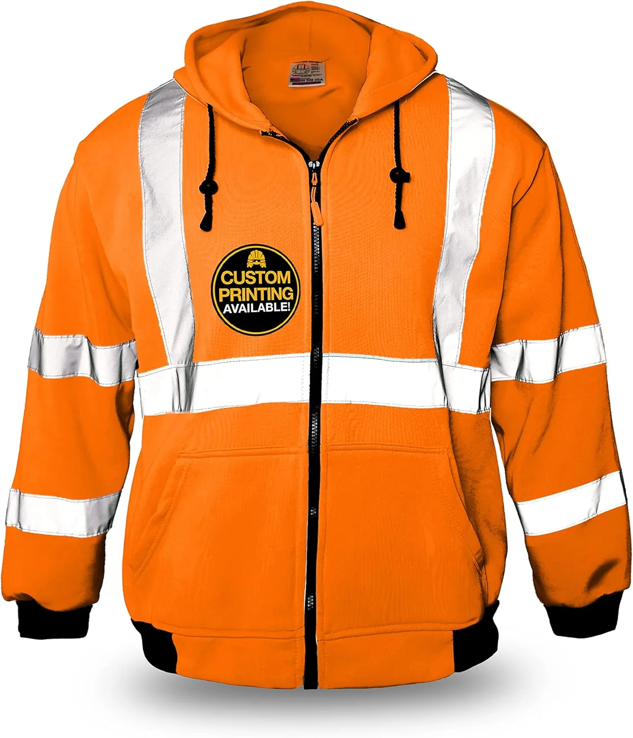KwikSafety - Charlotte, NC - Men's Fleece Safety Hoodie | PPE Hi Vis Reflective Work Jackets