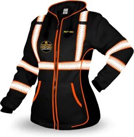KwikSafety - Charlotte, NC - Women's Fleece Safety Hoodie | PPE Hi Vis Reflective Jackets