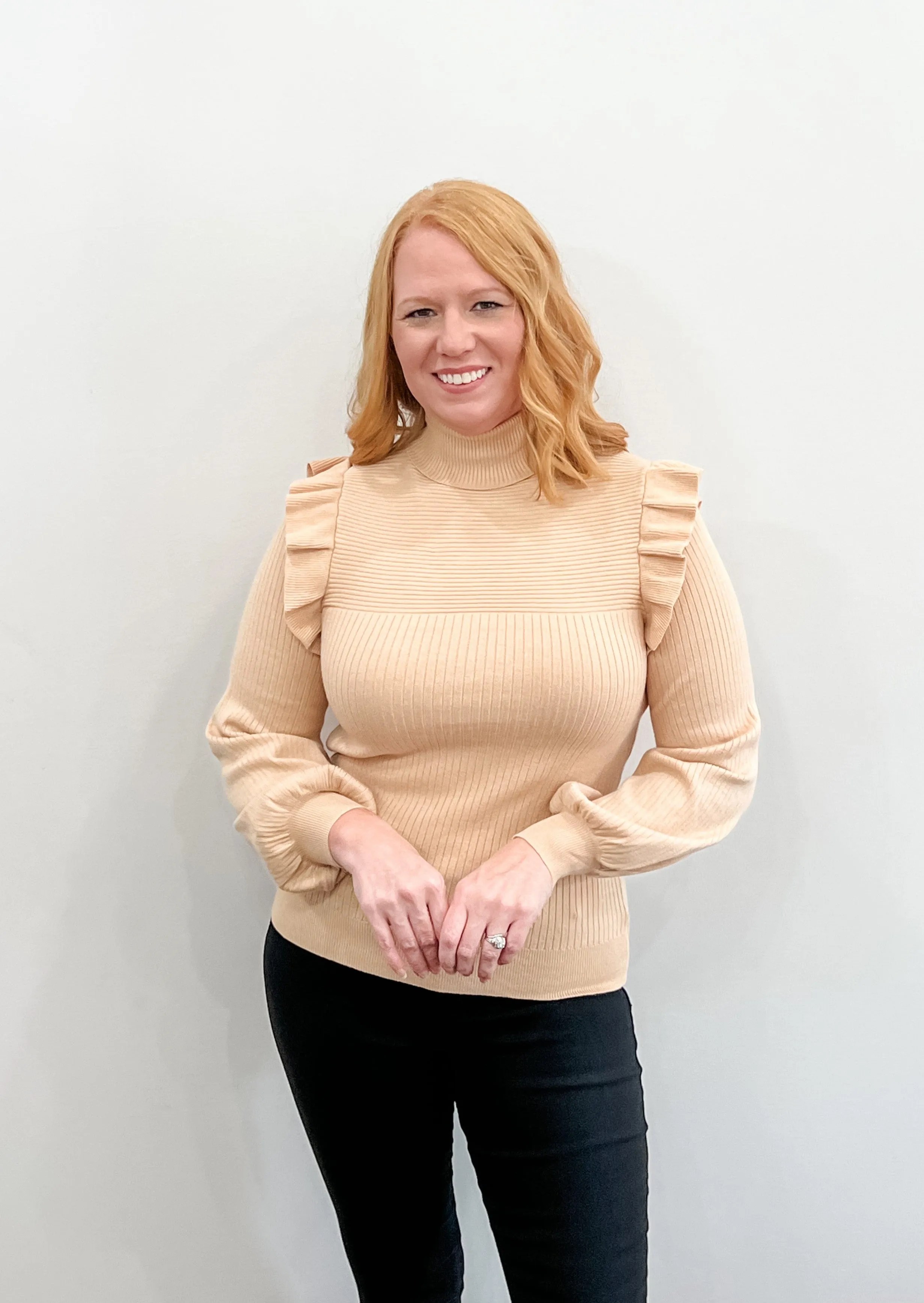 Leveling Up Turtleneck Sweater - Sand