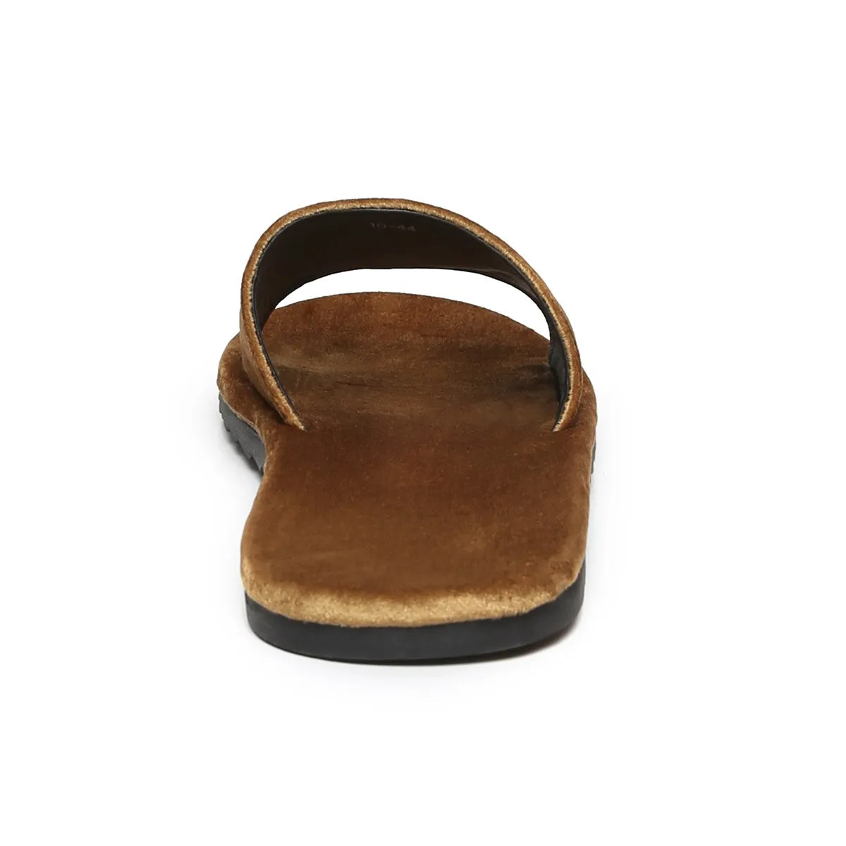 Lioness Tan Two Tone Full Velvet Women Slippers By Brune & Bareskin