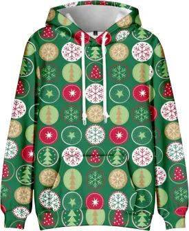 Men's Christmas Hoodies Funny Xmas Graphic Print Long Sleeve Drawstring Hooded Pullover Sweatshirts
