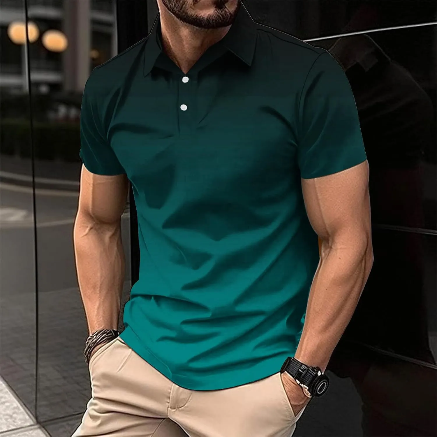 Muscularfit Mens Henley Shirts Short Sleeve Quarter Zipper Polo Shirt Summer Casual Loose Athletic Gym Workout Tee Tops 2024