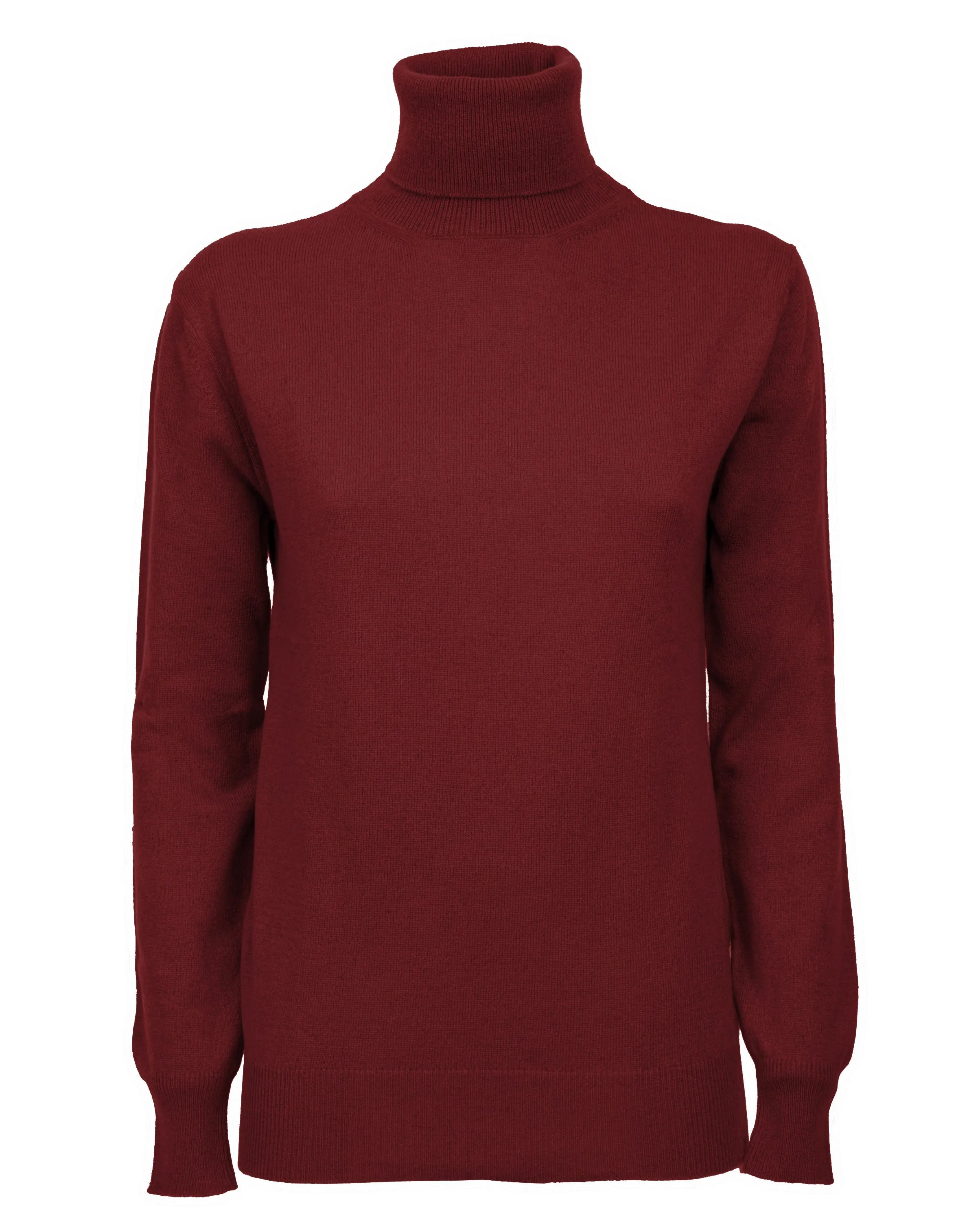 NEW FALL 24 - Women's Pure Cashmere Turtleneck Sweater Bordeaux