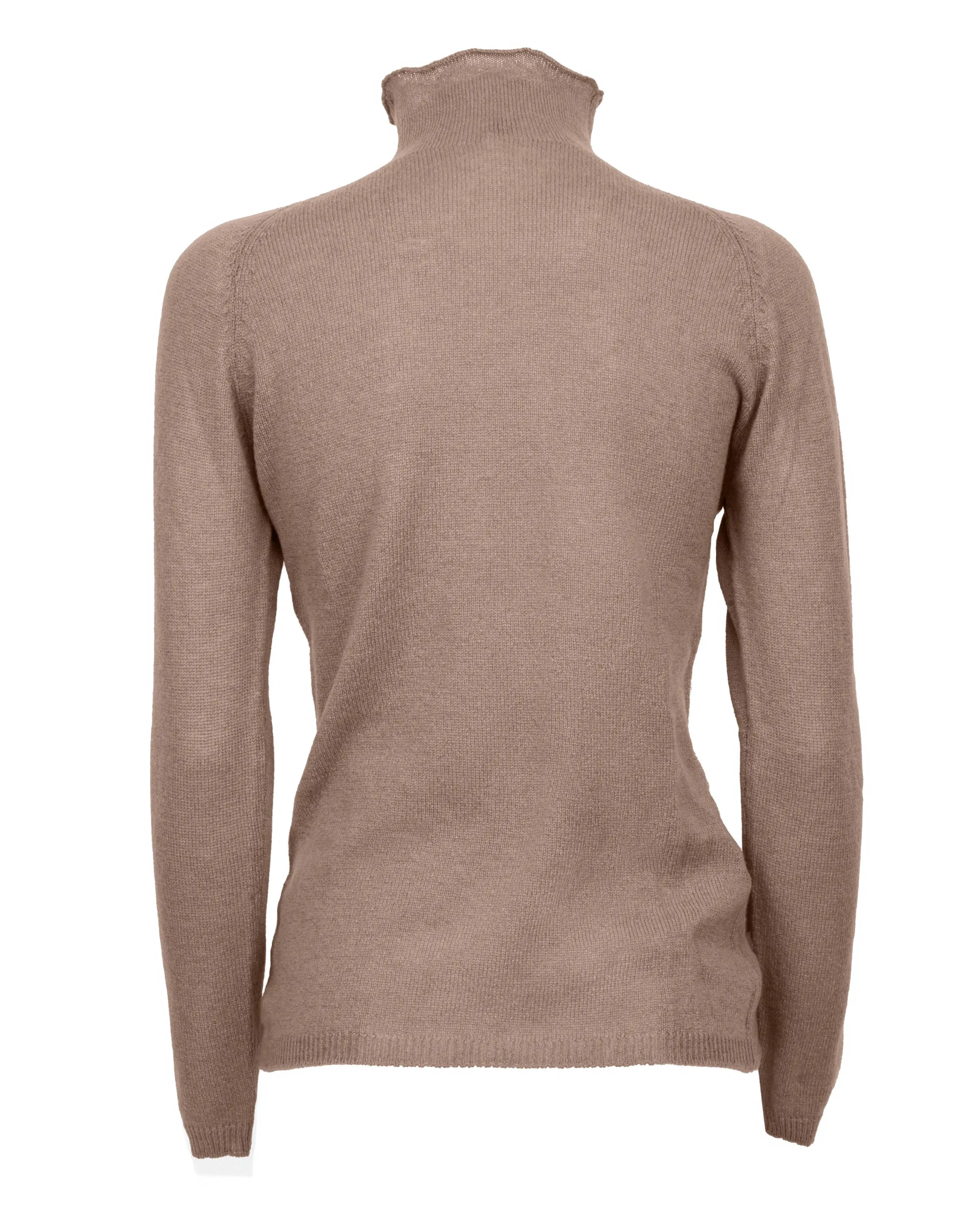 NEW FALL 24 - Women's Ultralight Cashmere Raglan Turtleneck Taupe