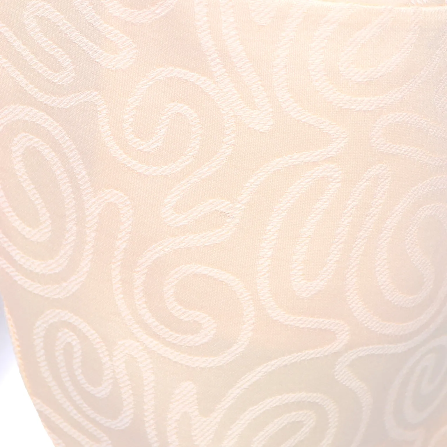 ON HOLD// 1990s J. Andrews Cream Silk Swirl Pattern Long Blazer