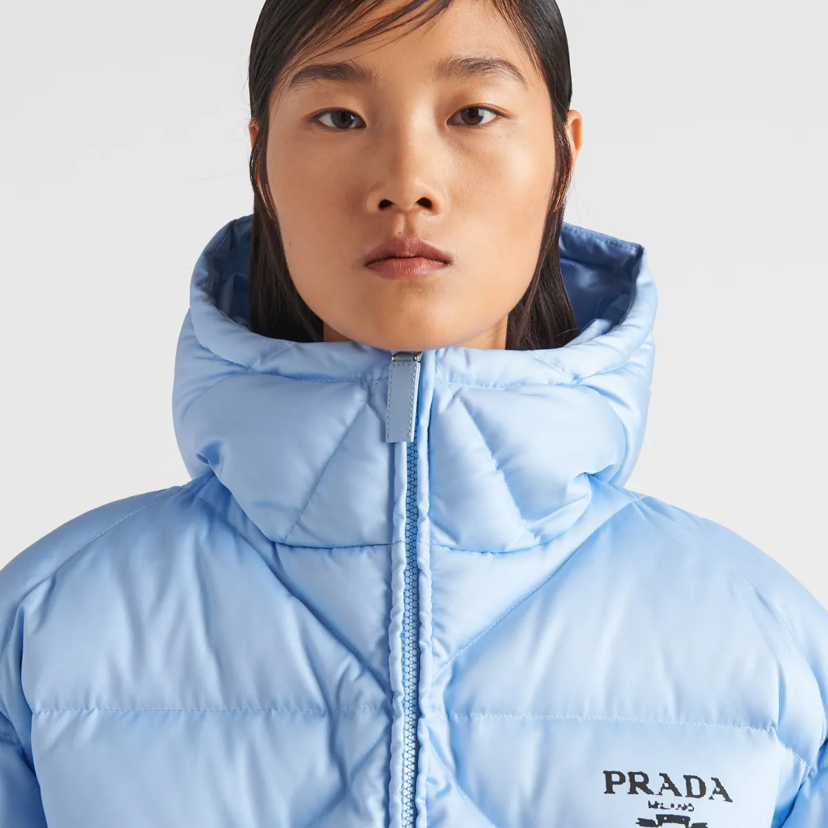 Oversized Re-Nylon Gabardine down jacket