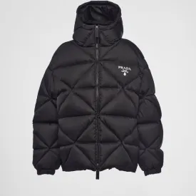 Oversized Re-Nylon Gabardine down jacket