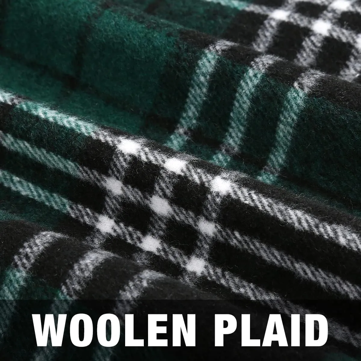 Plaid Mini Skirts for Womens High Waisted Fall Winter Wool Bodycon Pencil Skirts with Slit
