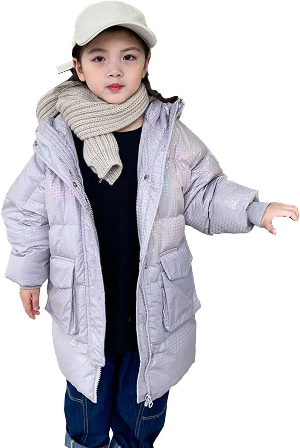 Small Heavy Weight Kids Toddler Baby Girls Boys Winter Warm Thick Solid Cotton Long Sleeve Padded Jacket Jacket Unlined