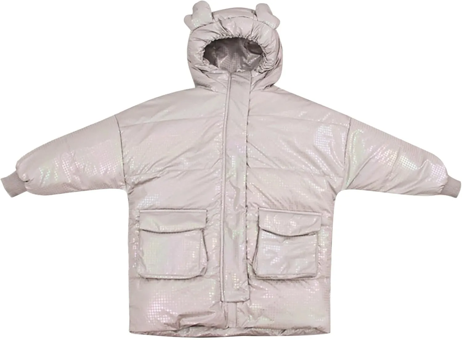 Small Heavy Weight Kids Toddler Baby Girls Boys Winter Warm Thick Solid Cotton Long Sleeve Padded Jacket Jacket Unlined