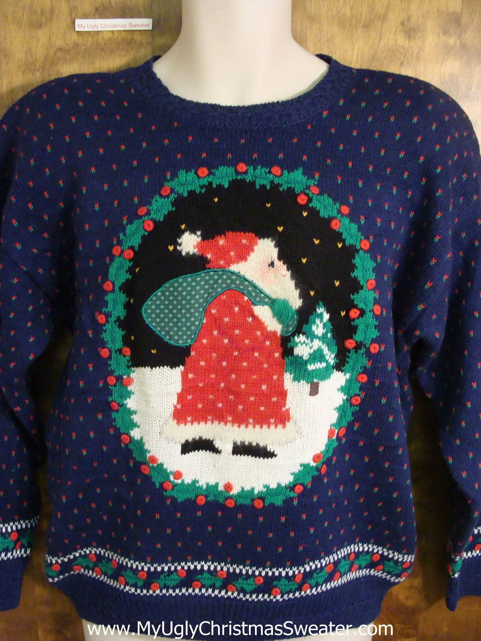 Tacky 80s Santa Novelty Funny Christmas Sweater