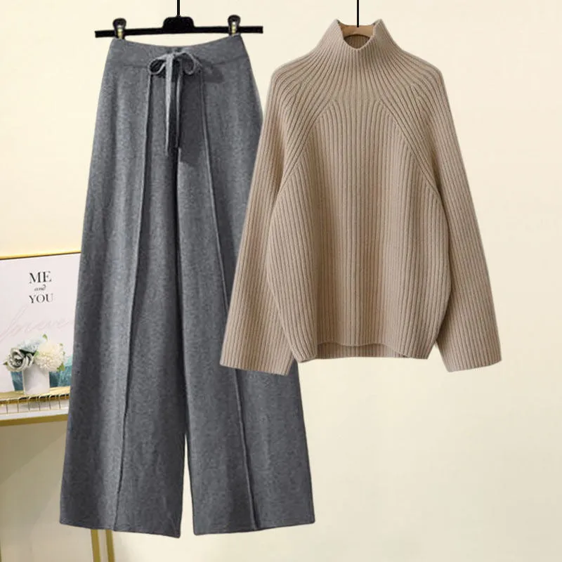 Toleet fall trends 2024 outfits Korean Style Lazy Style Suit Women's Autumn and Winter Sweater Sara Two Pieces Set