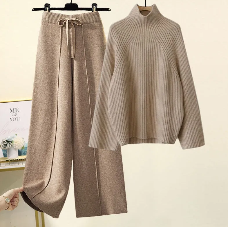 Toleet fall trends 2024 outfits Korean Style Lazy Style Suit Women's Autumn and Winter Sweater Sara Two Pieces Set