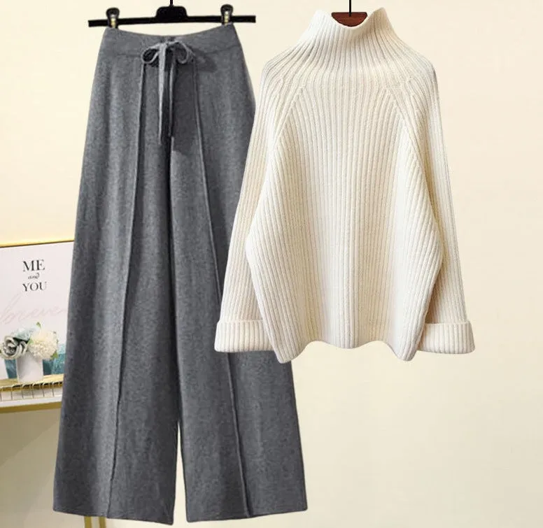 Toleet fall trends 2024 outfits Korean Style Lazy Style Suit Women's Autumn and Winter Sweater Sara Two Pieces Set