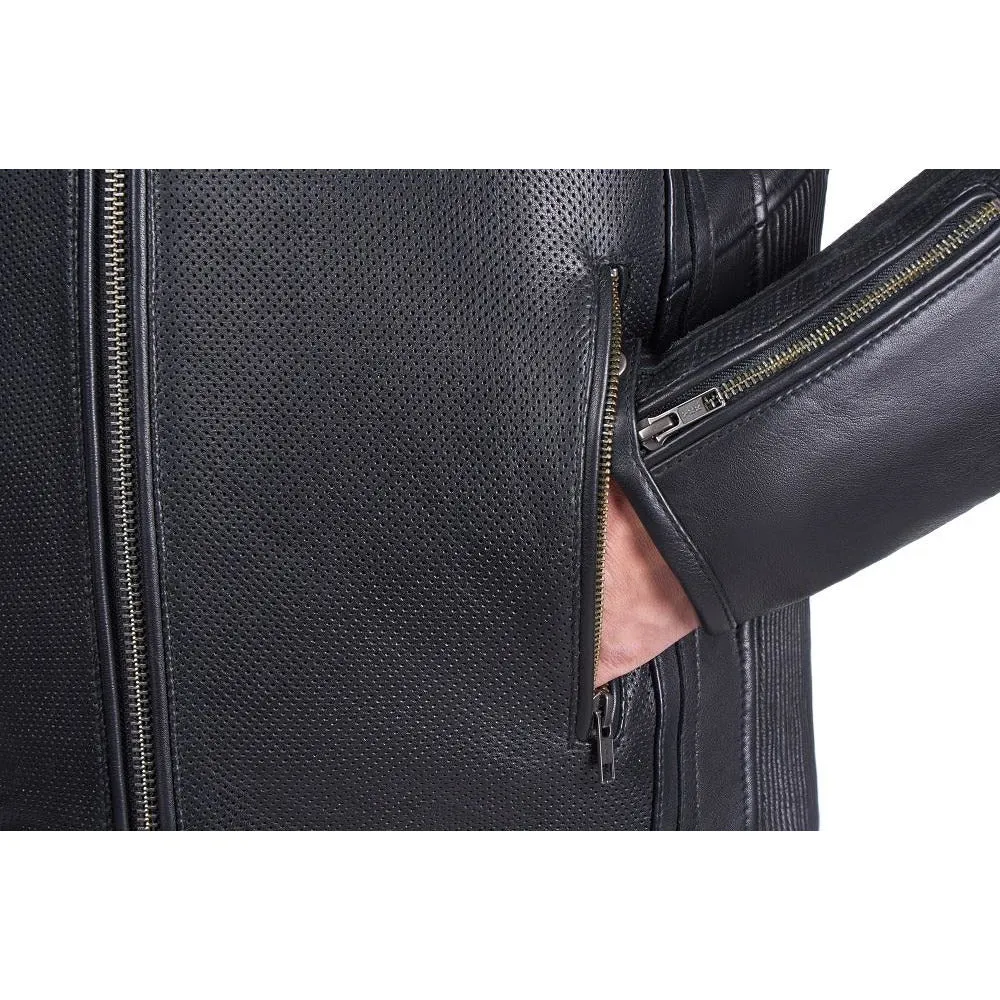VANGUARD LUXE BLACK MOTORCYCLE LEATHER JACKET