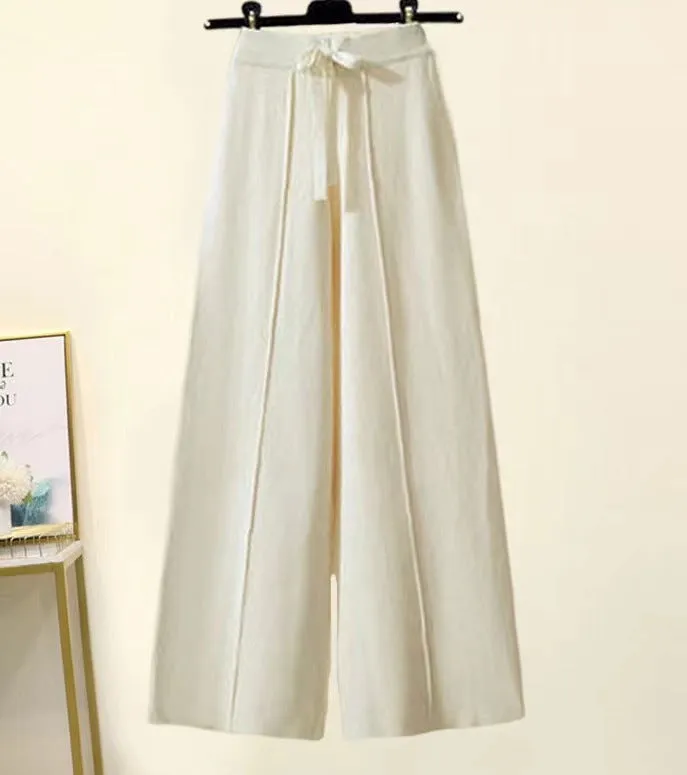 Wenkouban fall trends 2024 outfits Korean Style Lazy Style Suit Women's Autumn and Winter Sweater Sara Two Pieces Set