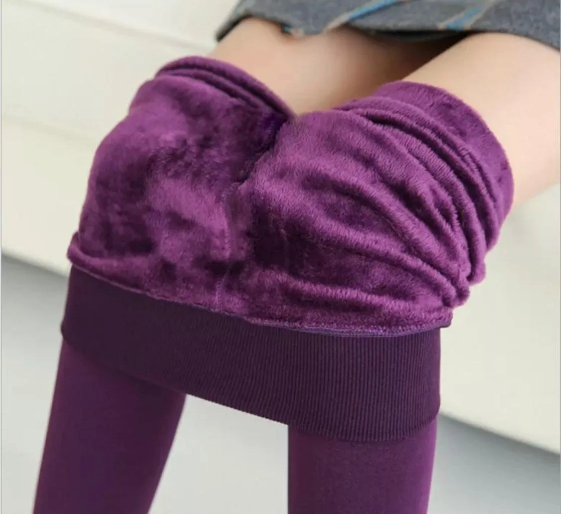 Women‚Äôs Fleece Leggings High Waist Stretchy Warm Leggings One Size (fits Small-Large)