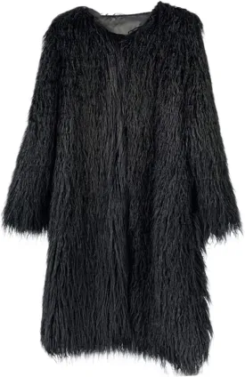 Women's Fluffy Faux Fur Long Jacket Overcoat Winter Spring Warm Outwear Parka Coat Outwear
